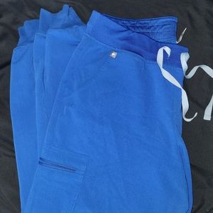 Royal blue short fig scrubs